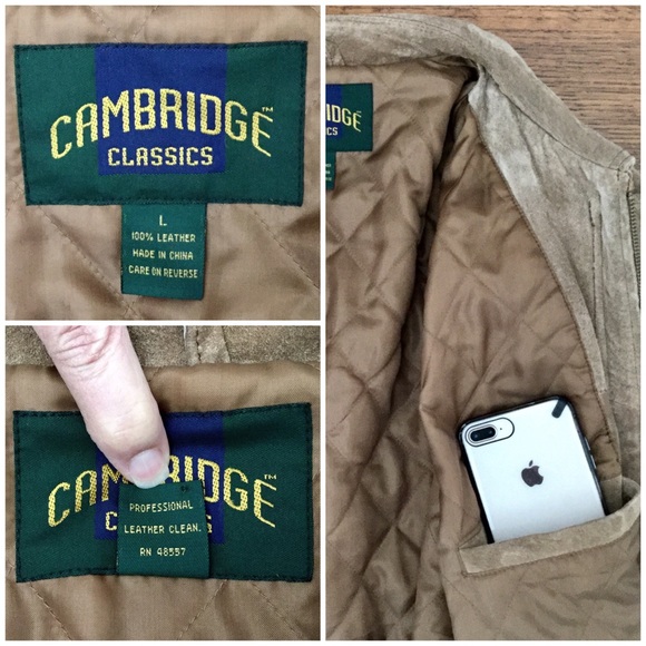 100% Suede Leather CAMBRIDGE Bomber Jacket! - Picture 8 of 8
